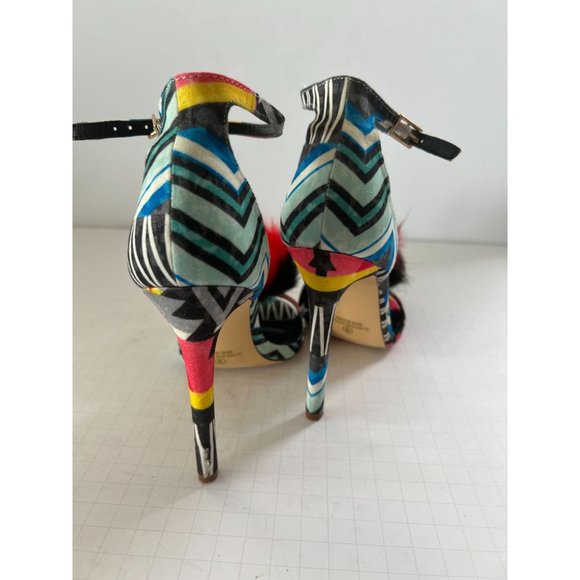 LILIANA Multicolor Puff Heels Sz 8 - Picture 3 of 4